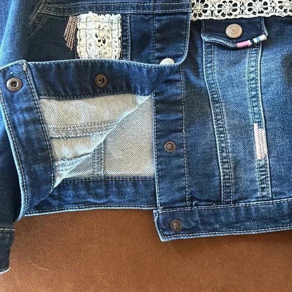 First Impressions Denim Jacket patchwork - Picture 4 of 6